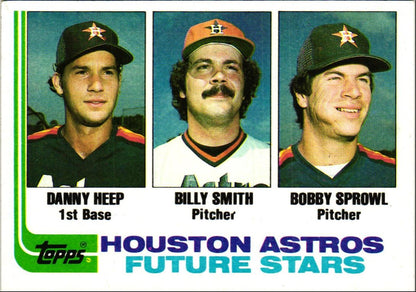 1982 Topps Astros Future Stars - Danny Heep/Billy Smith/Bobby Sprowl