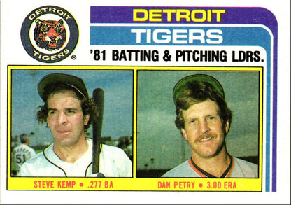 1982 Topps Tigers Team Leaders - Steve Kemp/Dan Petry