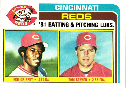 1982 Topps Reds Team Leaders - Ken Griffey/Tom Seaver