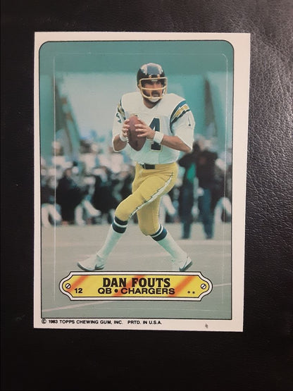 1983 Topps Stickers Dan Fouts