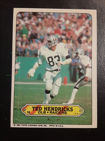 1983 Topps Stickers Ted Hendricks