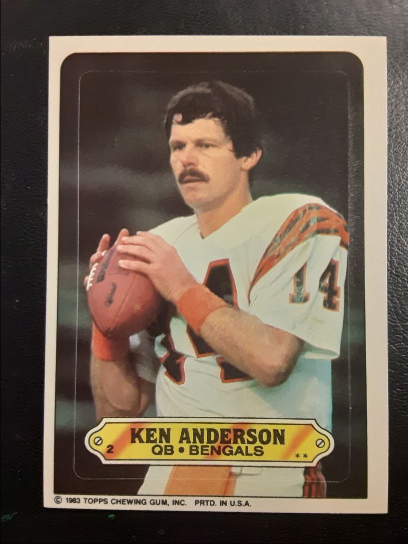 1983 Topps Stickers Ken Anderson