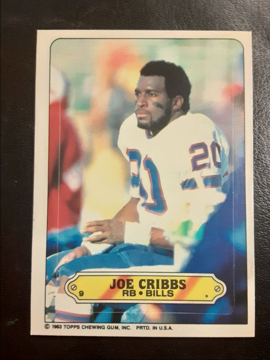 1983 Topps Stickers Joe Cribbs