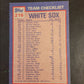 1984 Topps White Sox Batting & Pitching Leaders/Checklist