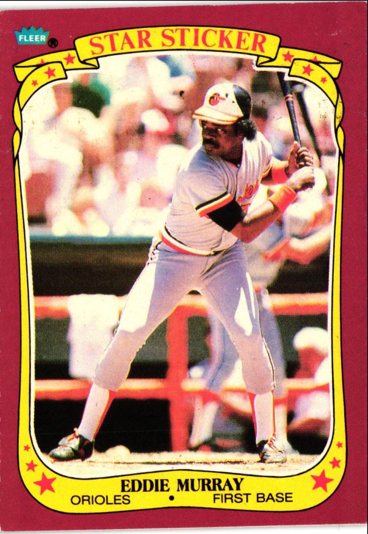 1986 Fleer Star Stickers Eddie Murray