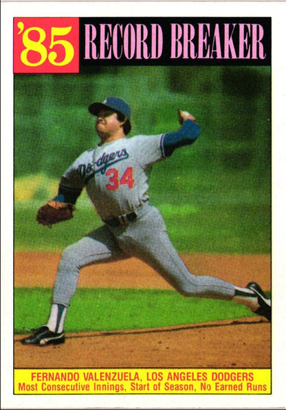 1986 Topps Fernando Valenzuela