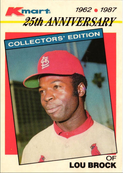 1987 Topps Kmart 25th Anniversary Lou Brock