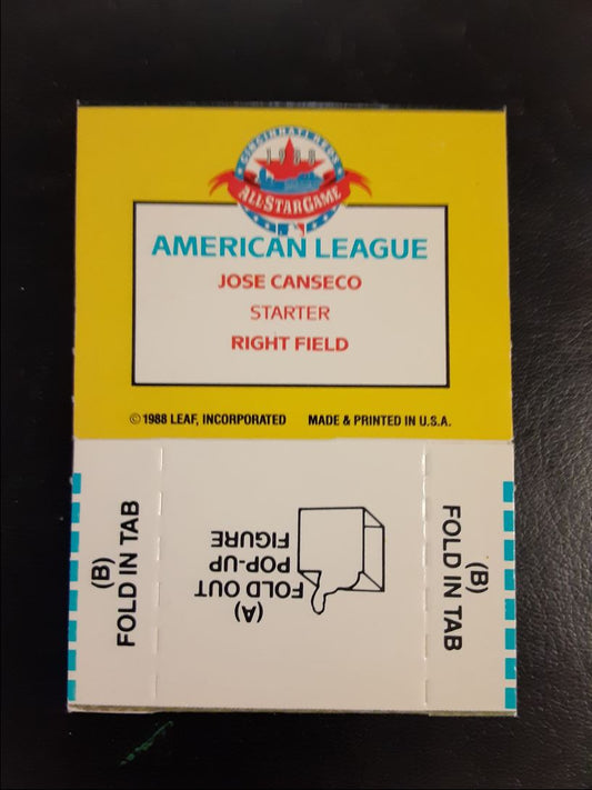 1988 Donruss All-Stars Pop-Ups Jose Canseco