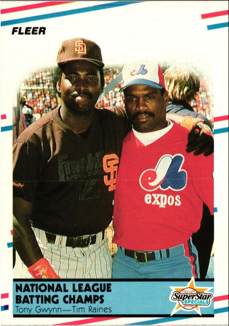 1988 Fleer N.L. Batting Champs (Tony Gwynn/Tim Raines)