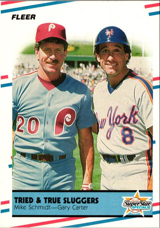 1988 Fleer Tried and True Sluggers (Mike Schmidt/Gary Carter)