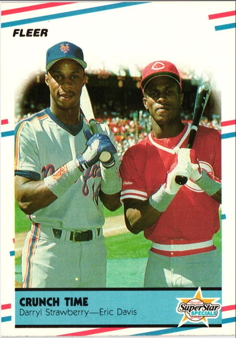 1988 Fleer Crunch Time (Darryl Strawberry/Eric Davis)