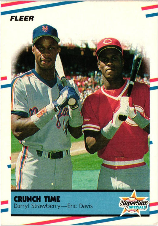 1988 Fleer Crunch Time (Darryl Strawberry/Eric Davis)