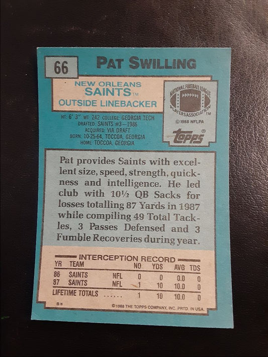 1988 Topps Pat Swilling