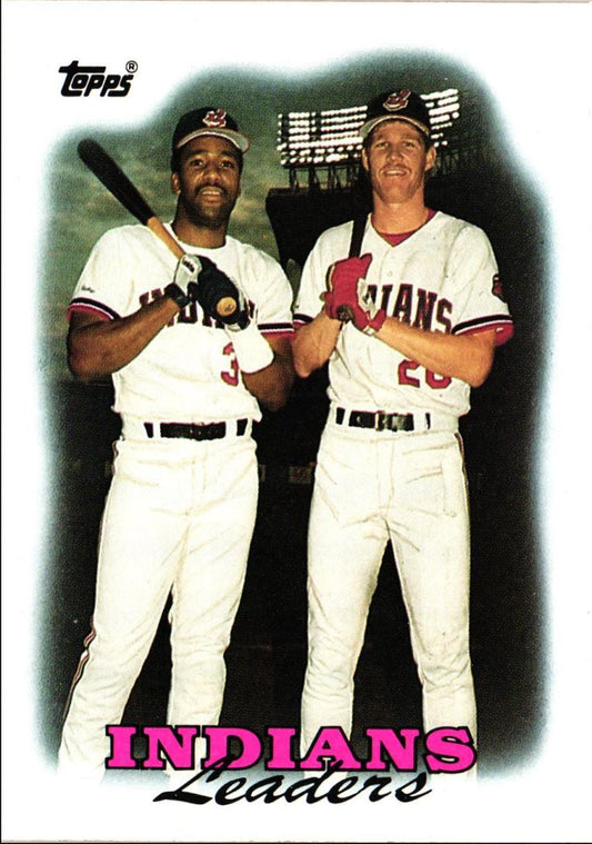 1988 Topps Indians Leaders - Joe Carter/Cory Snyder