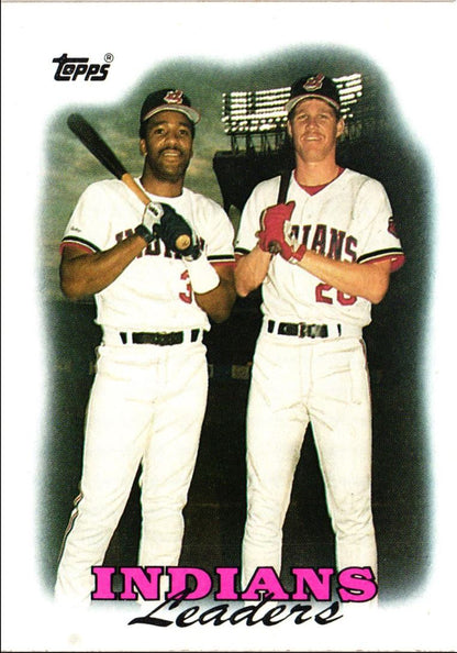 1988 Topps Indians Leaders - Joe Carter/Cory Snyder