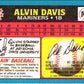 1988 Topps UK Minis Alvin Davis