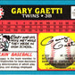1988 Topps UK Minis Gary Gaetti
