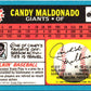 1988 Topps UK Minis Candy Maldonado