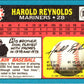 1988 Topps UK Minis Harold Reynolds