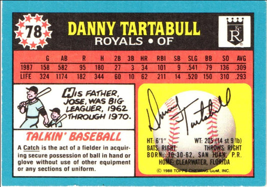 1988 Topps UK Minis Danny Tartabull