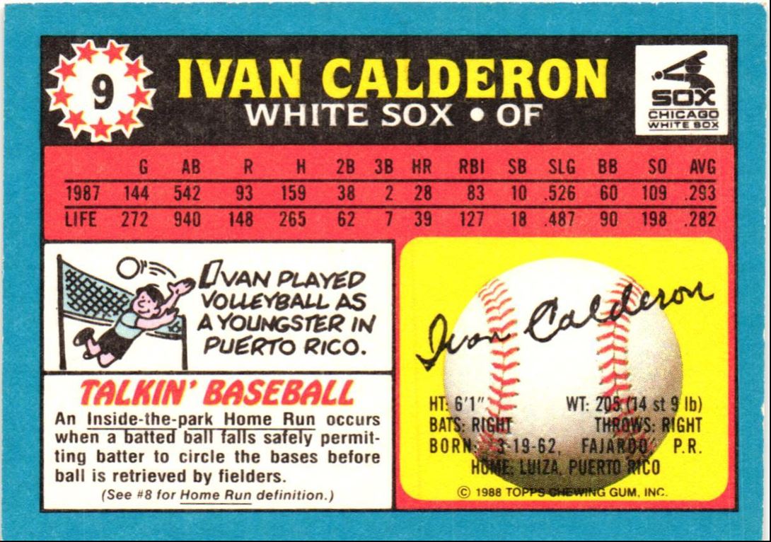 1988 Topps UK Minis Ivan Calderon