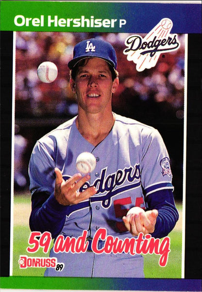 1989 Donruss 59 and Counting Orel Hershiser