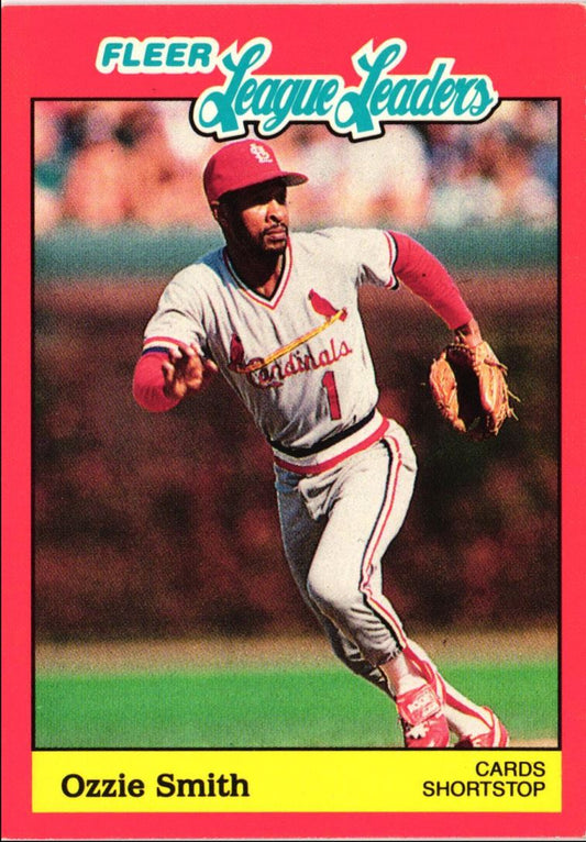 1989 Fleer League Leaders Ozzie Smith