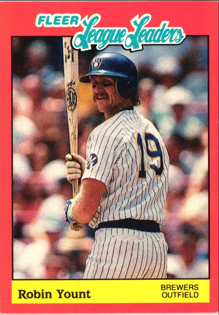 1989 Fleer League Leaders Robin Yount