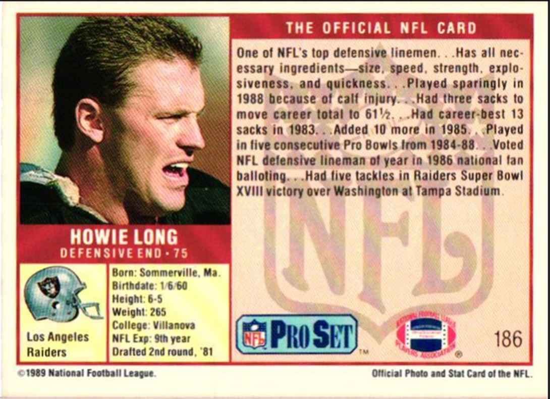 1989 Pro Set Howie Long