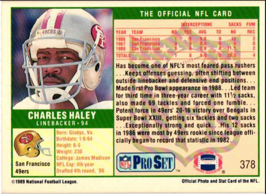 1989 Pro Set Charles Haley