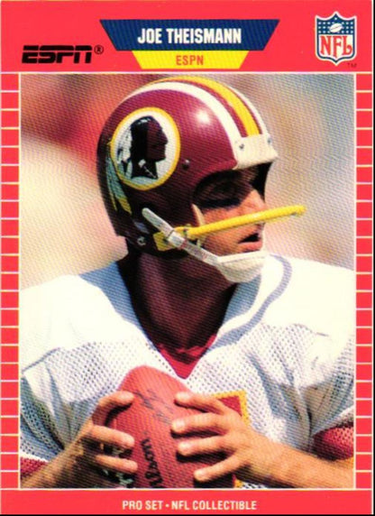 1989 Pro Set Announcers Joe Theismann