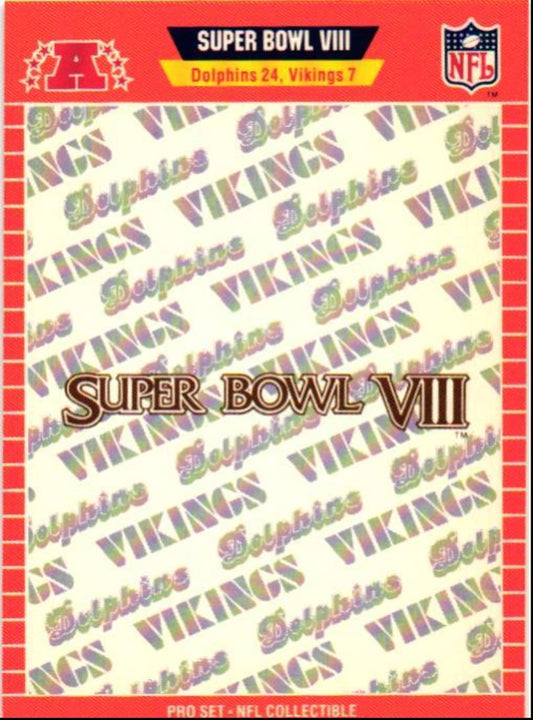 1989 Pro Set Super Bowl Logos Super Bowl VIII