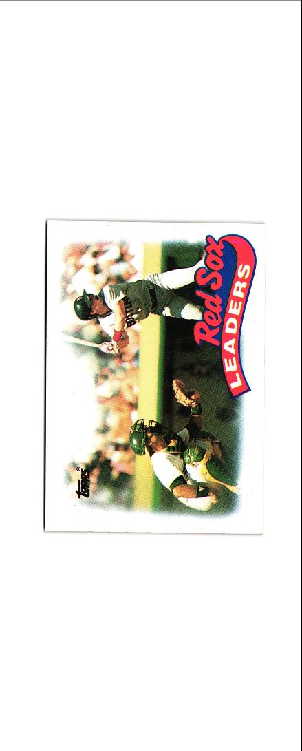 1989 Topps Red Sox Leaders - Jody Reed