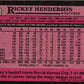 1989 Topps Rickey Henderson