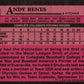 1989 Topps Andy Benes