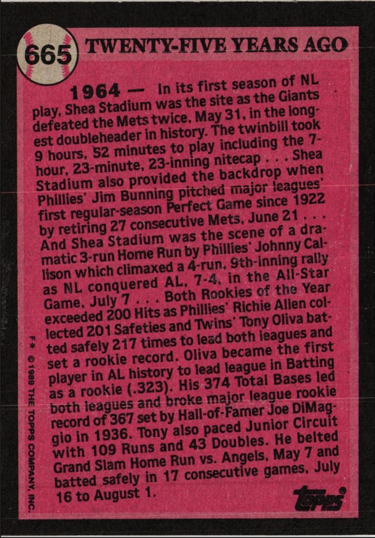 1989 Topps Tony Oliva