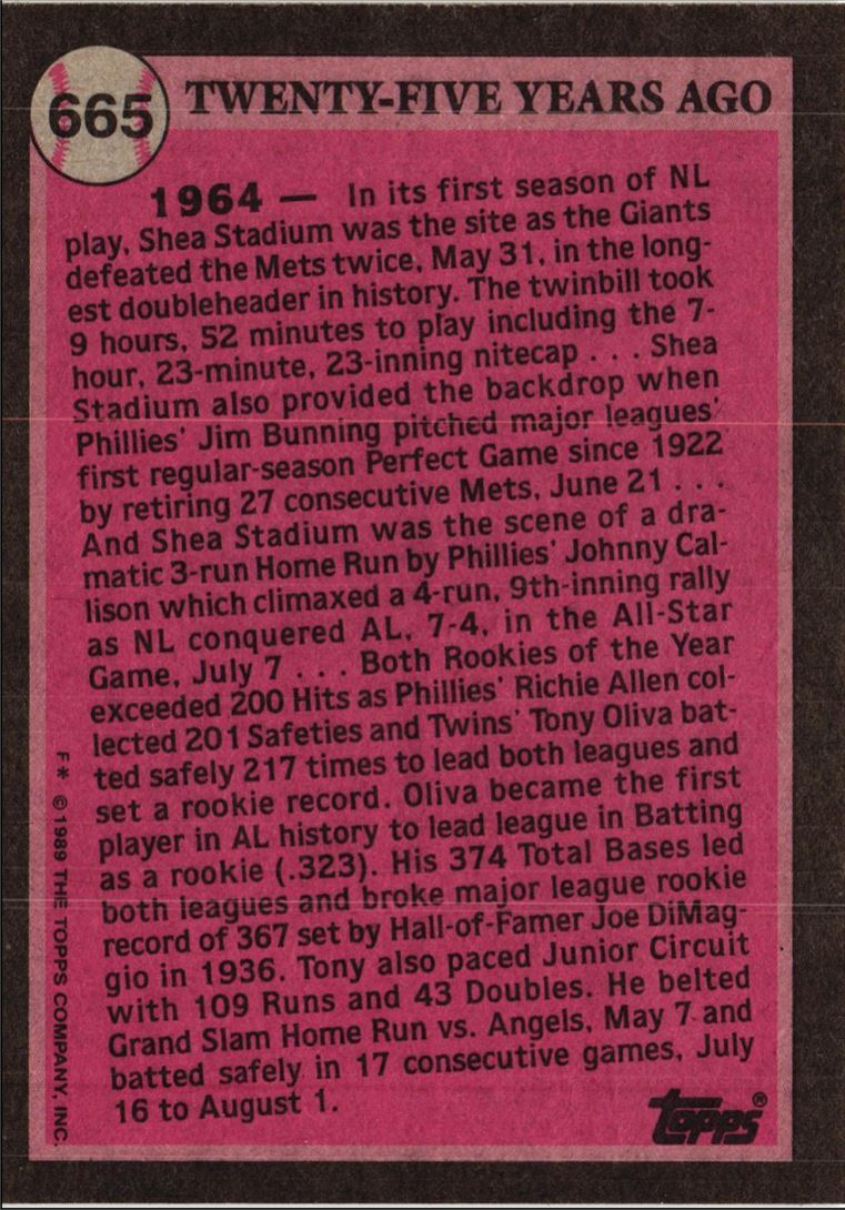 1989 Topps Tony Oliva