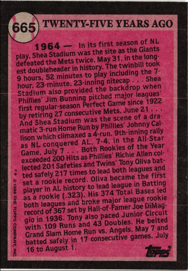 1989 Topps Tony Oliva