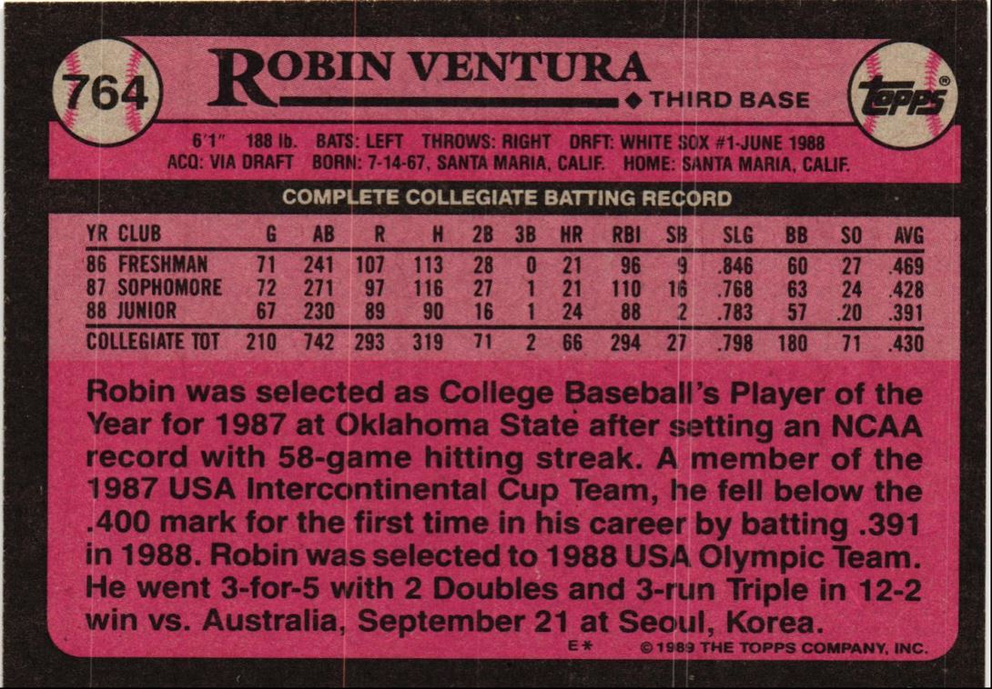 1989 Topps Robin Ventura