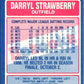 1989 Topps Bazooka Darryl Strawberry