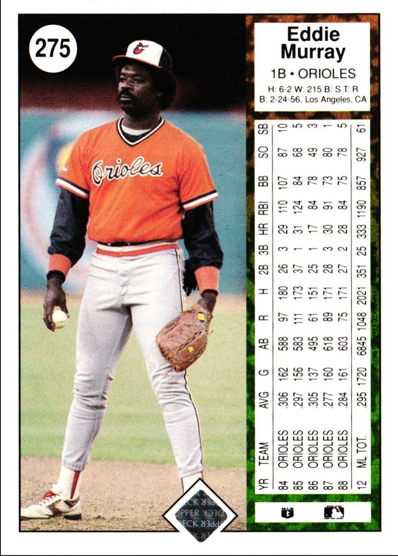 1989 Upper Deck Eddie Murray