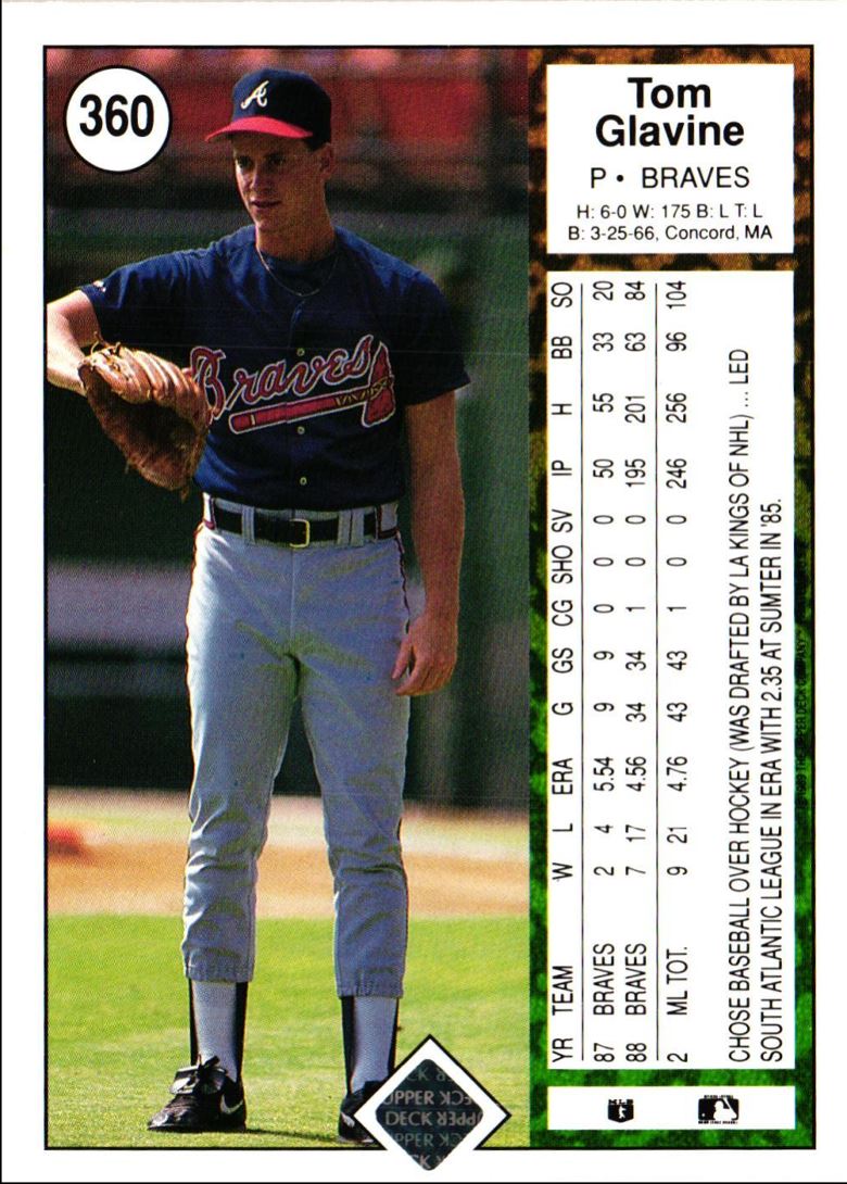 1989 Upper Deck Tom Glavine