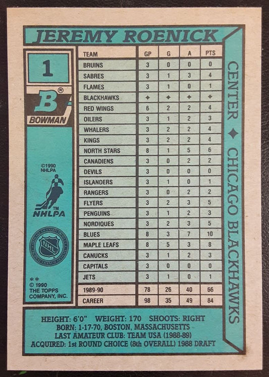 1990 Bowman Jeremy Roenick