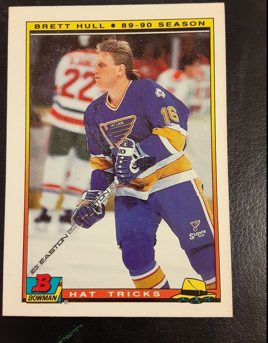 1990 Bowman Hat Tricks Brett Hull