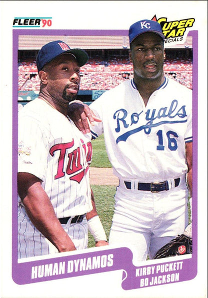 1990 Fleer Human Dynamos - Kirby Puckett/Bo Jackson