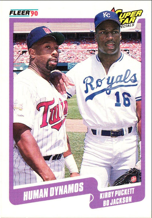 1990 Fleer Human Dynamos - Kirby Puckett/Bo Jackson