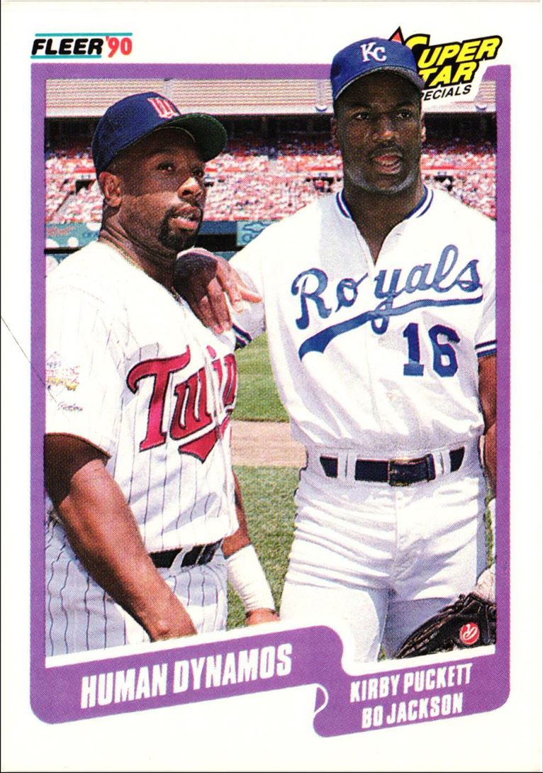 1990 Fleer Human Dynamos - Kirby Puckett/Bo Jackson