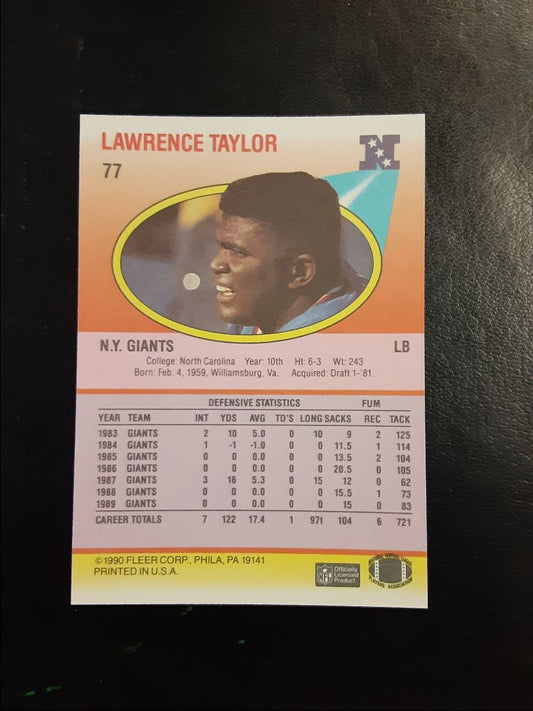 1990 Fleer Lawrence Taylor