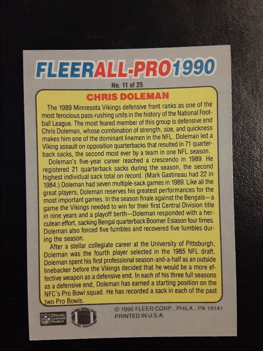 1990 Fleer All-Pro Chris Doleman