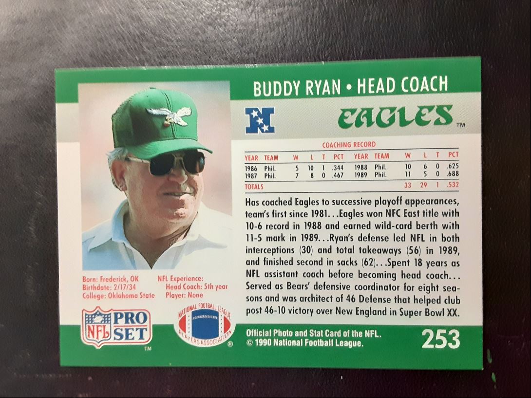 1990 Pro Set Buddy Ryan